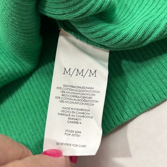 CABI Green Cocktail Cardigan Wrap Long Sleeve Ribbed Knit  NWOT size Medium - Picture 12 of 13
